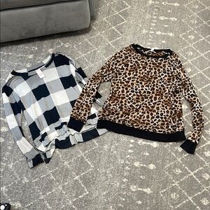 2 Ladies Pajama Shirts